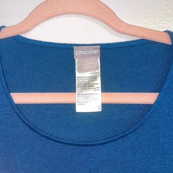 CHICO’S Flowy Blue Top - Picture 4 of 5